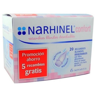 Narhinel Recambios Aspirador Nasal Confort, 20Ud Narhinel Recambios Aspirador Nasal Confort, 20Ud