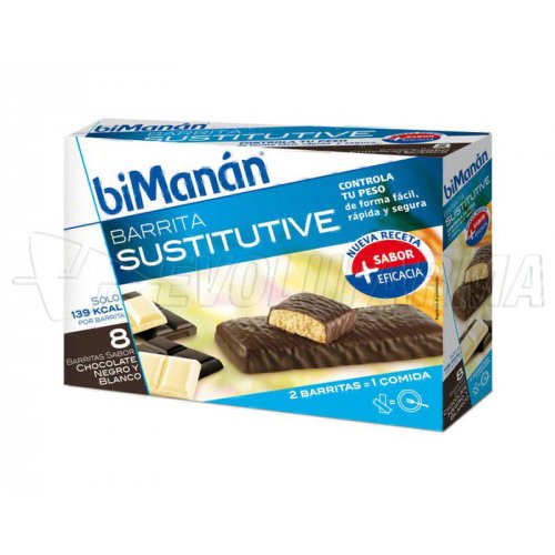 BIMANAN BARRITAS DE CHOCOLATE NEGRO Y BLANCO. Envase de 8 uds. BIMANAN BARRITAS DE CHOCOLATE NEGRO Y BLANCO. Envase de 8 uds.