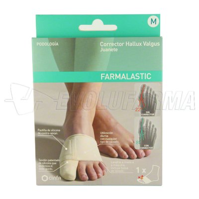 FARMALASTIC CORRECTOR HALLUX VALGUS JUANETE TALLA MEDIANA FARMALASTIC CORRECTOR HALLUX VALGUS JUANETE TALLA MEDIANA