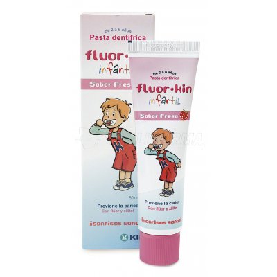 FLUOR KIN. PASTA DENTÍFRICA INFANTIL. Envase 100 ml. FLUOR KIN. PASTA DENTÍFRICA INFANTIL. Envase 100 ml.