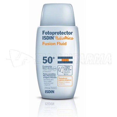FOTOPROTECTOR ISDIN PEDIATRICS FUSION FLUID - SPF 50+ - Envase 50 ml. FOTOPROTECTOR ISDIN PEDIATRICS FUSION FLUID - SPF 50+ - Envase 50 ml.