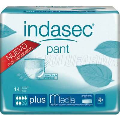 INDASEC PANT PLUS TALLA MEDIANA, 12 Unidades INDASEC PANT PLUS TALLA MEDIANA, 12 Unidades