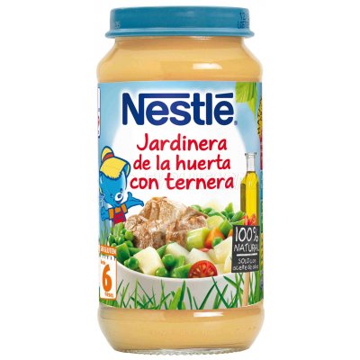 NESTLE. TARRITO DE JARDINERA DE LA HUERTA CON TERNERA. Tarro de 250 gr. NESTLE. TARRITO DE JARDINERA DE LA HUERTA CON TERNERA. Tarro de 250 gr.