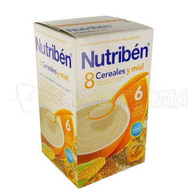 NUTRIBEN 8 CEREALES y MIEL FIBRA. Envase 600 g. NUTRIBEN 8 CEREALES y MIEL FIBRA. Envase 600 g.