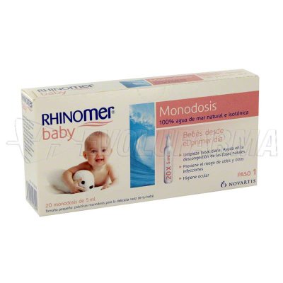 RHINOMER BABY. 20 Monodosis de 5 ml. c/u RHINOMER BABY. 20 Monodosis de 5 ml. c/u