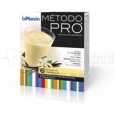 BIMANÁN METODO PRO BATIDO VAINILLA,6 sobres BIMANÁN METODO PRO BATIDO VAINILLA,6 sobres