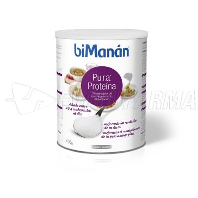 BIMANÁN PURA PROTEINA, sabor neutro 400g BIMANÁN PURA PROTEINA, sabor neutro 400g