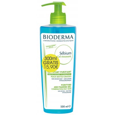 BIODERMA SEBIUM GEL MOUSSANT. Envase de 500 ml. BIODERMA SEBIUM GEL MOUSSANT. Envase de 500 ml.