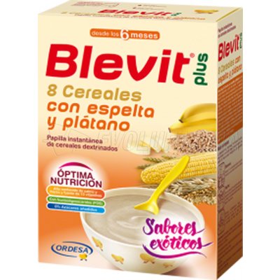 BLEVIT 8 CEREALES ESPELTA PLATANO. 300gr