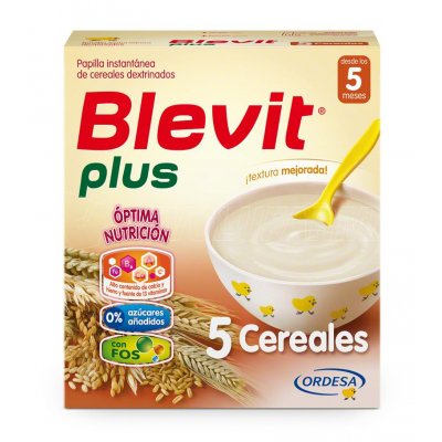 BLEVIT PLUS 5 CEREALES. Envase 600 g. BLEVIT PLUS 5 CEREALES. Envase 600 g.