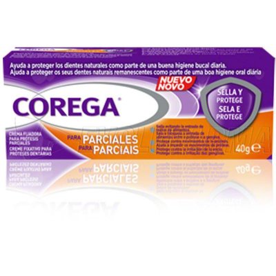COREGA SELLA Y PROTEGE PARA PRÓTESIS PARCIALES. 40 gr