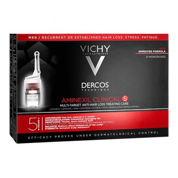 DERCOS AMINEXIL CLINICAL 5 HOMBRE 21 MONODOSIS 6 ML DERCOS AMINEXIL CLINICAL 5 HOMBRE 21 MONODOSIS 6 ML