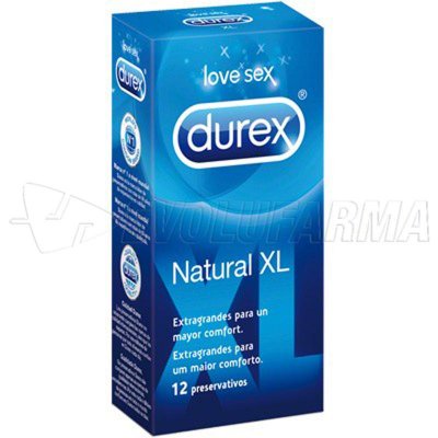 DUREX PRESERVATIVO NATURAL XL. 12 unidades