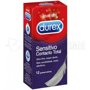 DUREX PRESERVATIVO SESITIVO CONTACTO TOTAL. 12 Unidades DUREX PRESERVATIVO SESITIVO CONTACTO TOTAL. 12 Unidades