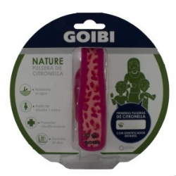 GOIBI PULSERA DE CITRONELLA NATURE 1 PULSERA ANIMAL ROSA PRINT