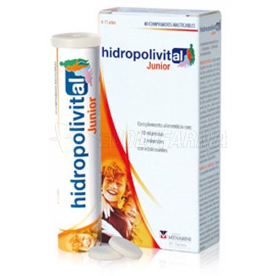 HIDROPOLIVITAL JUNIOR COMPRIMIDOS MASTICABLES. 40 Comprimidos