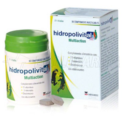 HIDROPOLIVITAL MULTIACTION COMPRIMIDOS MASTICABLES. 30 Comprimidos