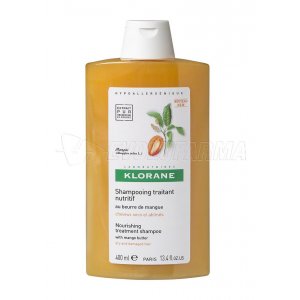 KLORANE. CHAMPÚ NUTRITIVO A LA MANTECA DE MANGO. Frasco de 400 ml. KLORANE. CHAMPÚ NUTRITIVO A LA MANTECA DE MANGO. Frasco de 400 ml.