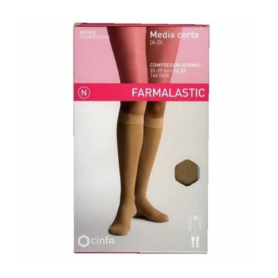 MEDIA CORTA (A-D) COMP NORMAL FARMALASTIC BEIGE T- GDE