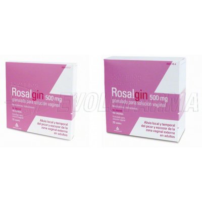 ROSALGIN 500 mg GRANULADO PARA SOLUCION VAGINAL, 10 sobres ROSALGIN 500 mg GRANULADO PARA SOLUCION VAGINAL, 10 sobres