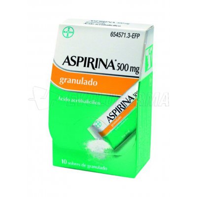 ASPIRINA 500 mg GRANULADO , 10 sobres ASPIRINA 500 mg GRANULADO , 10 sobres