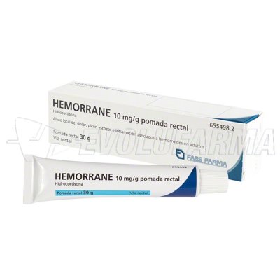 HEMORRANE 10 mg/g POMADA RECTAL , 1 tubo de 30 g