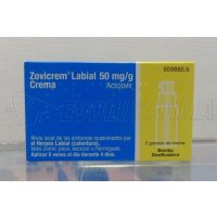 ZOVICREM LABIAL 50 mg/g CREMA, 1 frasco de 2 g ZOVICREM LABIAL 50 mg/g CREMA, 1 frasco de 2 g