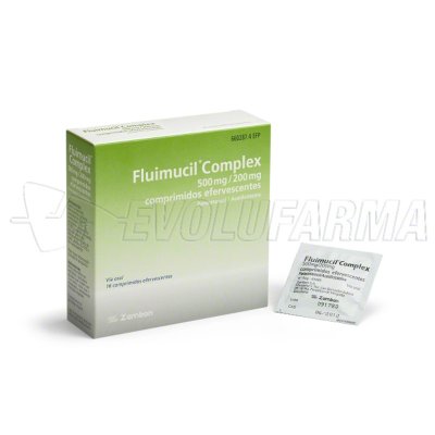 FLUIMUCIL COMPLEX 500 mg/200 mg COMPRIMIDOS EFERVESCENTES , 12 comprimidos FLUIMUCIL COMPLEX 500 mg/200 mg COMPRIMIDOS EFERVESCENTES , 12 comprimidos