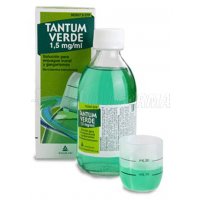 TANTUM VERDE 1,5 mg/ml SOLUCION PARA GARGARISMOS Y ENJUAGUE BUCAL , 1 frasco de 240 ml TANTUM VERDE 1,5 mg/ml SOLUCION PARA GARGARISMOS Y ENJUAGUE BUCAL , 1 frasco de 240 ml