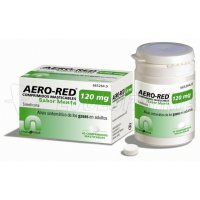 AERO RED 120 mg COMPRIMIDOS MASTICABLES SABOR MENTA, 40 comprimidos AERO RED 120 mg COMPRIMIDOS MASTICABLES SABOR MENTA, 40 comprimidos