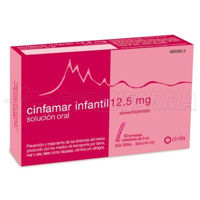 CINFAMAR INFANTIL 12,5 mg SOLUCION ORAL , 12 envases unidosis de 5 ml CINFAMAR INFANTIL 12,5 mg SOLUCION ORAL , 12 envases unidosis de 5 ml