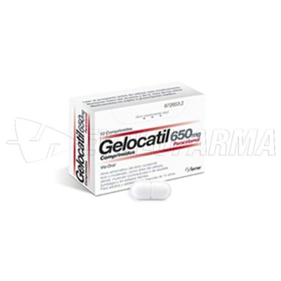 GELOCATIL 650 mg COMPRIMIDOS, 12 comprimidos GELOCATIL 650 mg COMPRIMIDOS, 12 comprimidos