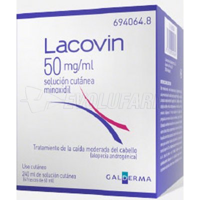 LACOVIN 50 mg/ml SOLUCIÓN CUTÁNEA , 4 frascos de 60 ml