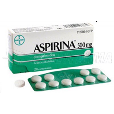 ASPIRINA 500 mg COMPRIMIDOS , 20 comprimidos