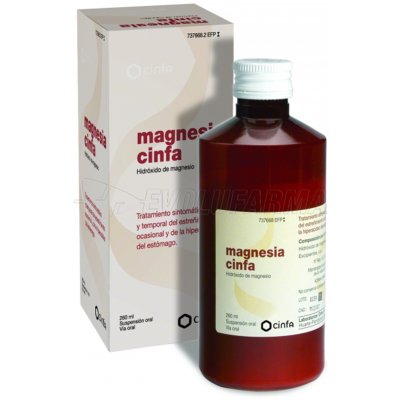 MAGNESIA CINFA 200 mg/ ml SUSPENSION ORAL, 1 frasco de 260 ml MAGNESIA CINFA 200 mg/ ml SUSPENSION ORAL, 1 frasco de 260 ml
