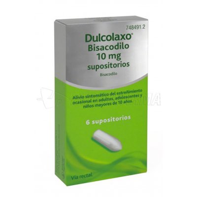DULCOLAXO BISACODILO 10 mg SUPOSITORIOS , 6 supositorios