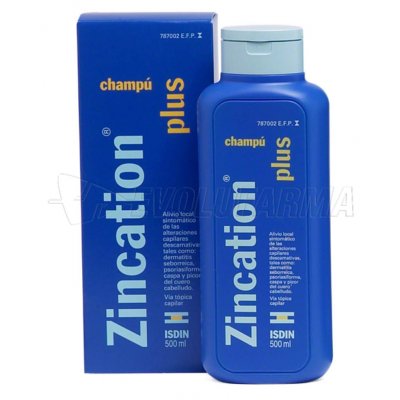 ZINCATION PLUS 10 mg/4 mg/ml CHAMPU , 1 frasco de 500 ml