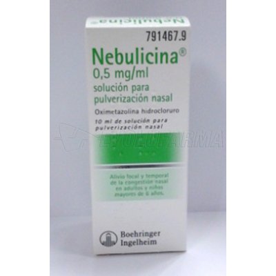 NEBULICINA 0,5 mg/ml SOLUCIÓN PARA PULVERIZACIÓN NASAL, 1 envase pulverizador de 10 ml