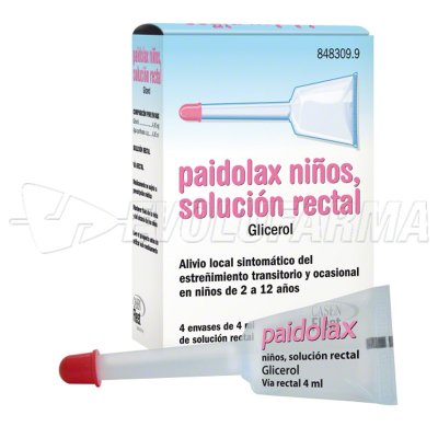 PAIDOLAX NIÑOS, SOLUCIÓN RECTAL, 4 enemas de 4 ml
