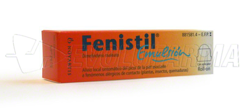 FENISTIL 1 MG/ML EMULSIÓN CUTÁNEA , 1 frasco de 8 ml FENISTIL 1 MG/ML EMULSIÓN CUTÁNEA , 1 frasco de 8 ml