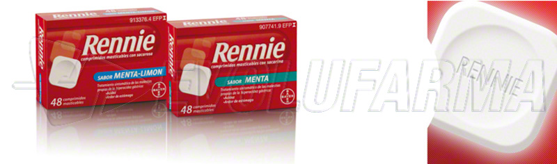 RENNIE 680 MG/80 MG COMPRIMIDOS MASTICABLES CON SACARINA , 48 comprimidos RENNIE 680 MG/80 MG COMPRIMIDOS MASTICABLES CON SACARINA , 48 comprimidos