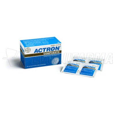 ACTRON COMPUESTO 267 MG/133 MG/40 MG COMPRIMIDOS EFERVESCENTES , 20 comprimidos ACTRON COMPUESTO 267 MG/133 MG/40 MG COMPRIMIDOS EFERVESCENTES , 20 comprimidos