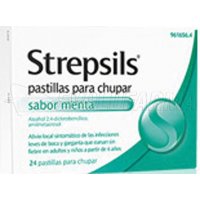 STREPSILS pastillas para chupar sabor menta , 24 pastillas STREPSILS pastillas para chupar sabor menta , 24 pastillas