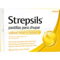 STREPSILS PASTILLAS PARA CHUPAR SABOR MIEL Y LIMON , 24 pastillas STREPSILS PASTILLAS PARA CHUPAR SABOR MIEL Y LIMON , 24 pastillas