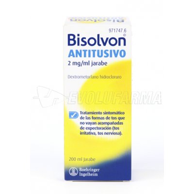 BISOLVON ANTITUSIVO 2 mg/ ml JARABE, 1 frasco de 200 ml BISOLVON ANTITUSIVO 2 mg/ ml JARABE, 1 frasco de 200 ml