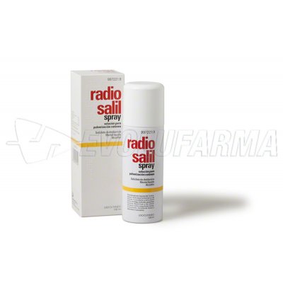 RADIO SALIL SPRAY SOLUCION PARA PULVERIZACION CUTANEA , 1 envase a presión de 130 ml RADIO SALIL SPRAY SOLUCION PARA PULVERIZACION CUTANEA , 1 envase a presión de 130 ml