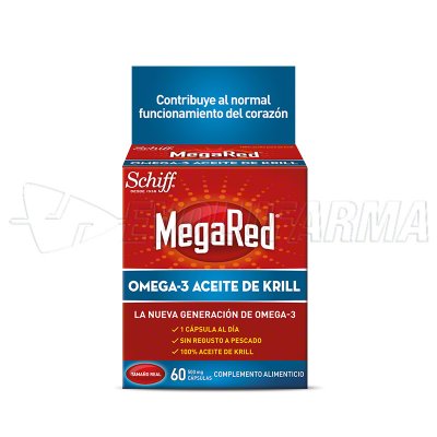MEGARED 500 OMEGA 3 ACEITE DE KRILL. 60 Cápsulas MEGARED 500 OMEGA 3 ACEITE DE KRILL. 60 Cápsulas