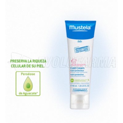 MUSTELA BEBÉ COLD CREAM NUTRIPROTECTOR. Tubo de 40 ml. MUSTELA BEBÉ COLD CREAM NUTRIPROTECTOR. Tubo de 40 ml.