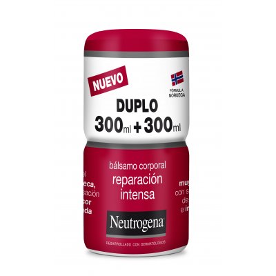 NEUTROGENA BÁLSAMO CORPORAL REPARACIÓN INTENSA DUPLO. 2 tarros X 300ml NEUTROGENA BÁLSAMO CORPORAL REPARACIÓN INTENSA DUPLO. 2 tarros X 300ml