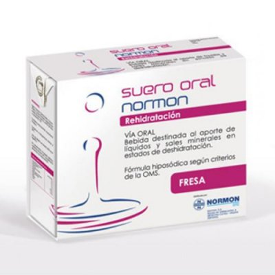 NORMON SUERO ORAL SABOR FRESA. Envase 2uds 250ml